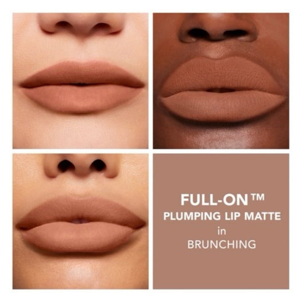 Buxom Full-On Matte Plumping Lip BRUNCHING Nude Brown Peach New‎